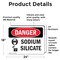 Signmission Sodium Silicate Danger Sign, Vinyl Decal, 24in W x 18in L, 2PK OS-2PACK-DS-D-1824-L-1936 - alternate 5